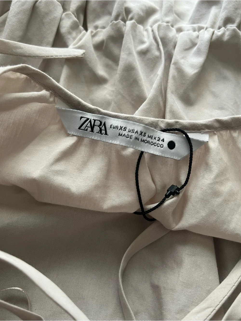 Zara Puff-Sleeve Peplum Blouse